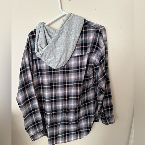 hooded flannel sweatshirt - Picture 2 of 3
